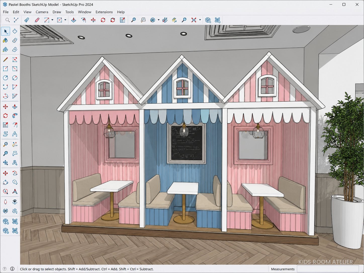 Modello 3D delle casette