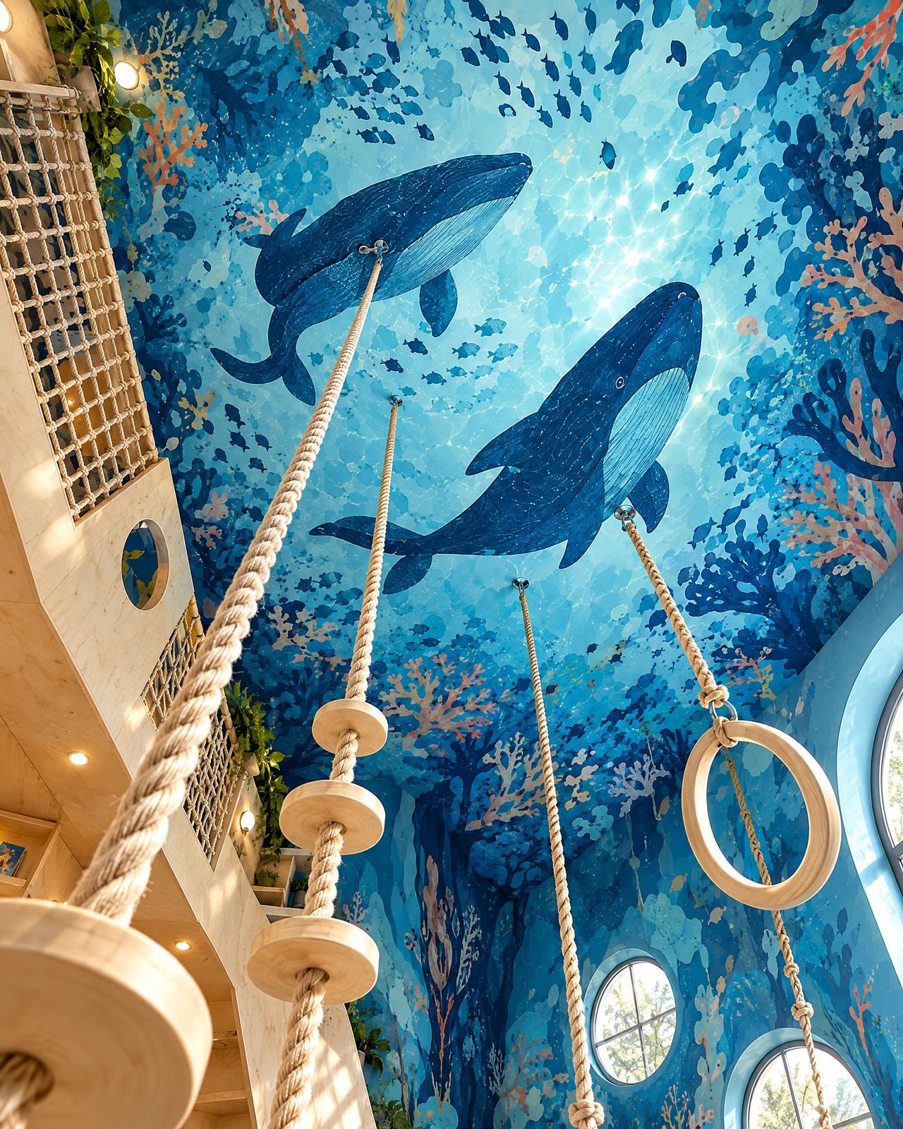 Kids Club Balene, corde e anelli sotto le balene
