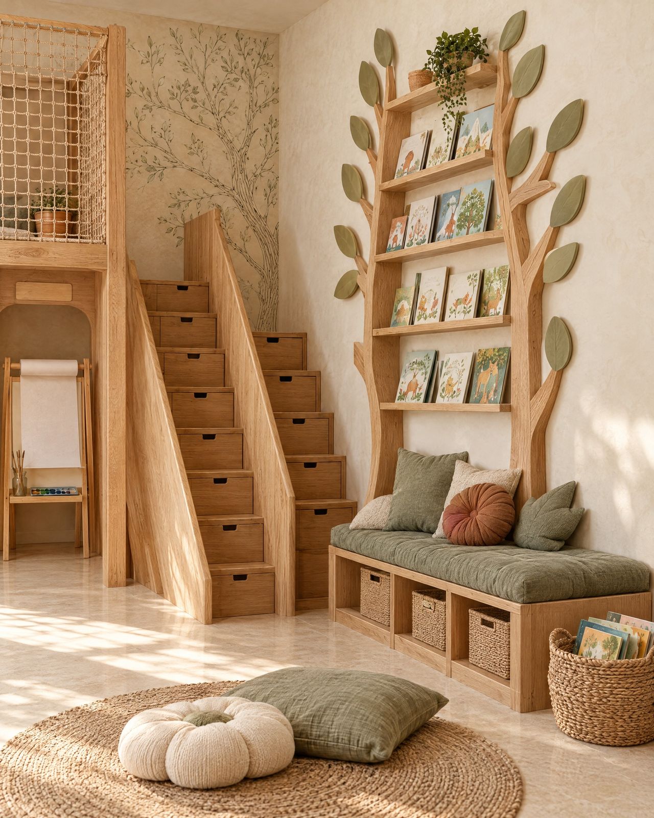 Playroom Montessori, la biblioteca ad albero