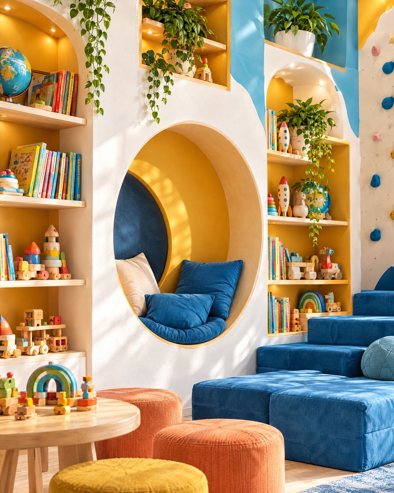 Playroom Nuvole, the reading niches