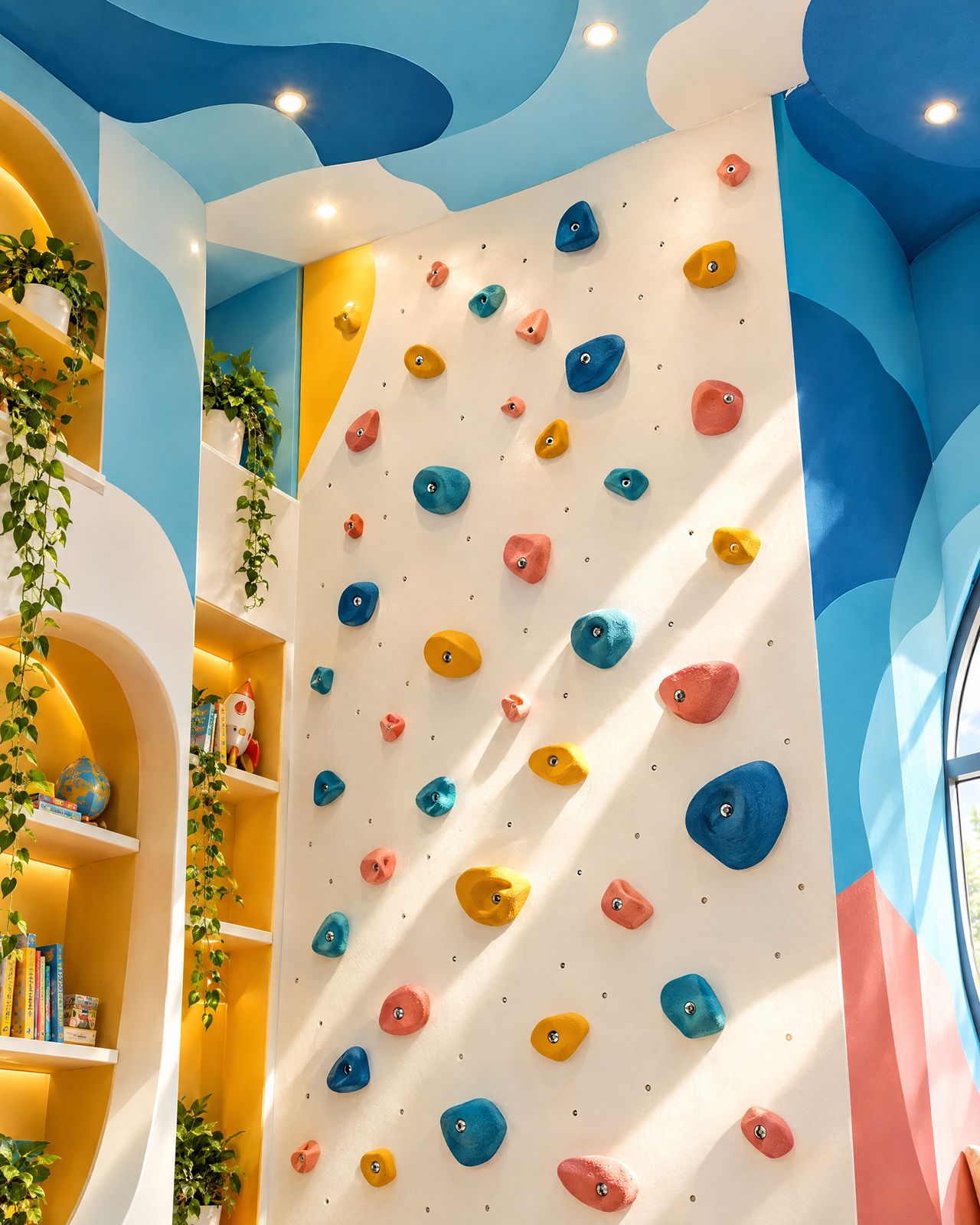 Playroom Nuvole, the climbing wall