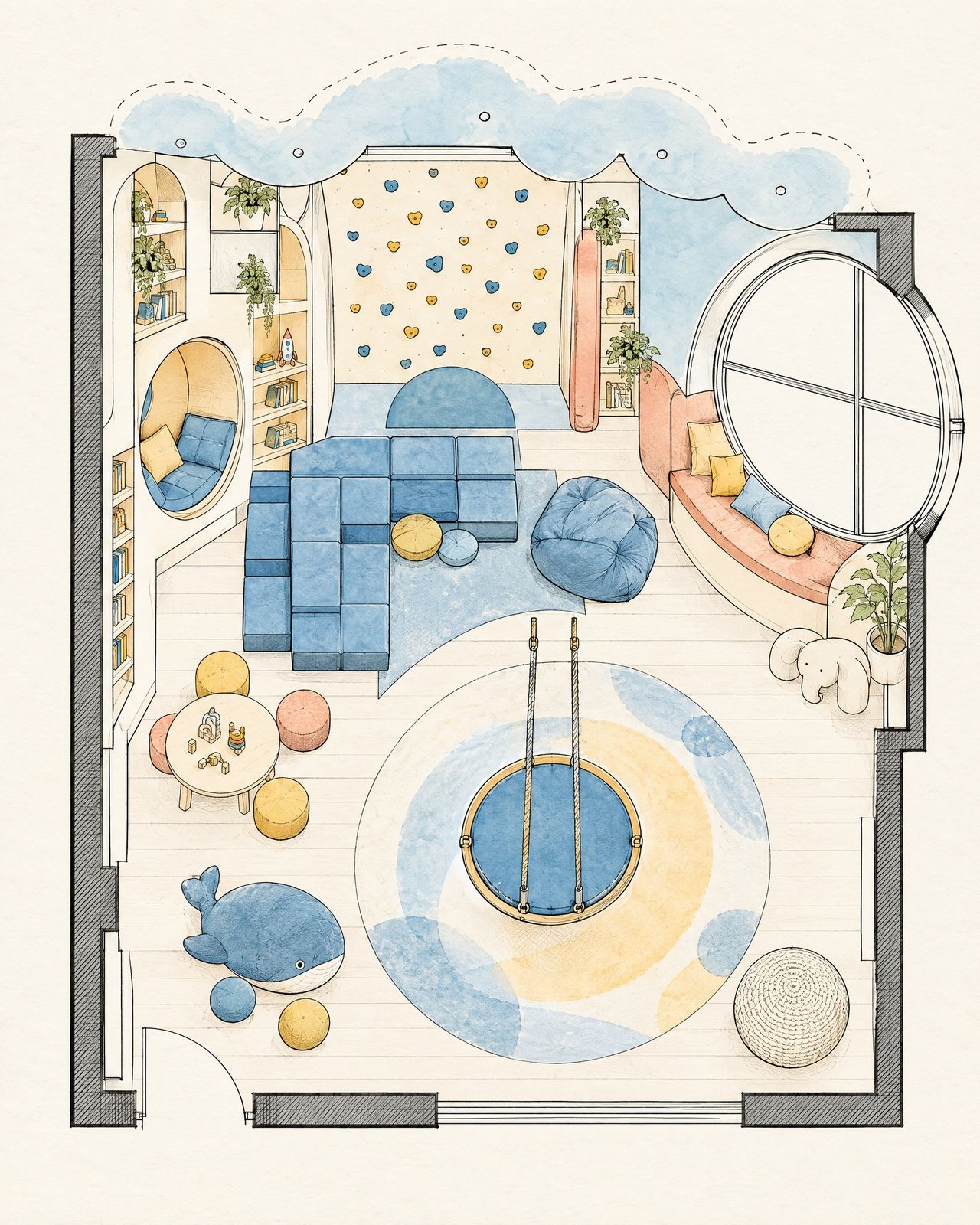 Playroom Nuvole, plan