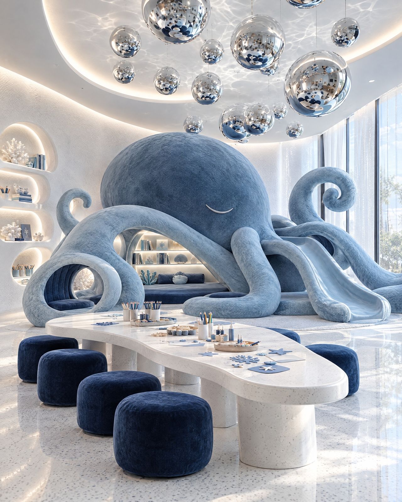 Onda Club, the octopus workshop table