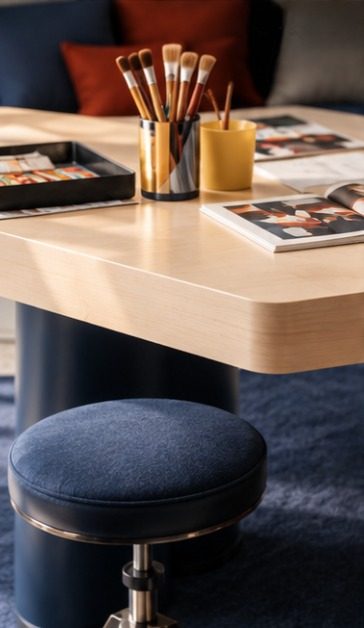 The table